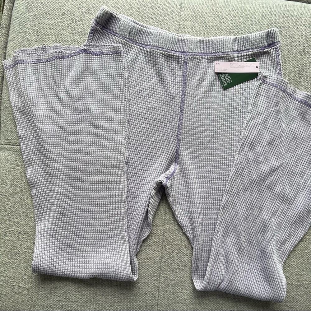 NWT Wild Fable Waffle Knit Thermal Boho Flare Leg Pants Legging Purple XXL - Picture 7 of 11